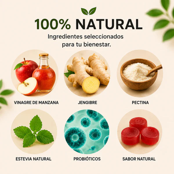 Gummies de Vinagre de Manzana – Apoyo Digestivo y Energía Natural